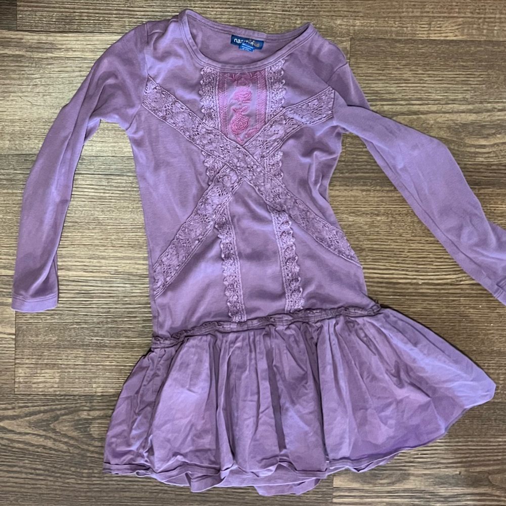 Purple Natalie kids dress large size 6